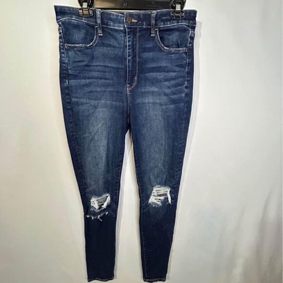 American Eagle woman’s denim. Next level stretch. Size 12 long. Super high rise - Picture 1 of 9